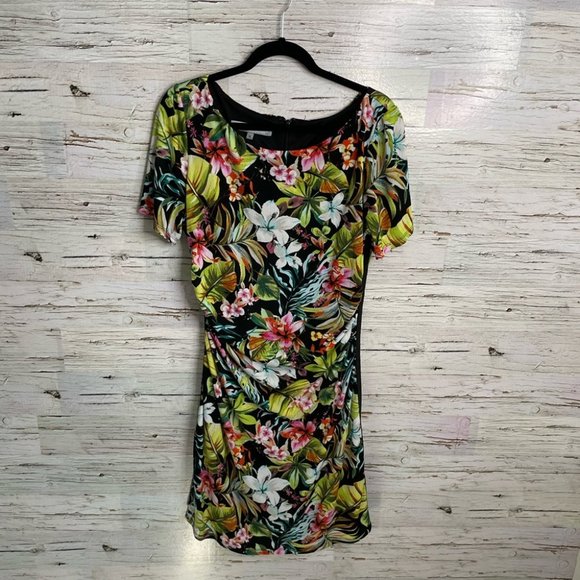 Maggy London Dresses & Skirts - Maggy London by Melanie Lynne floral dress green yellow size 16